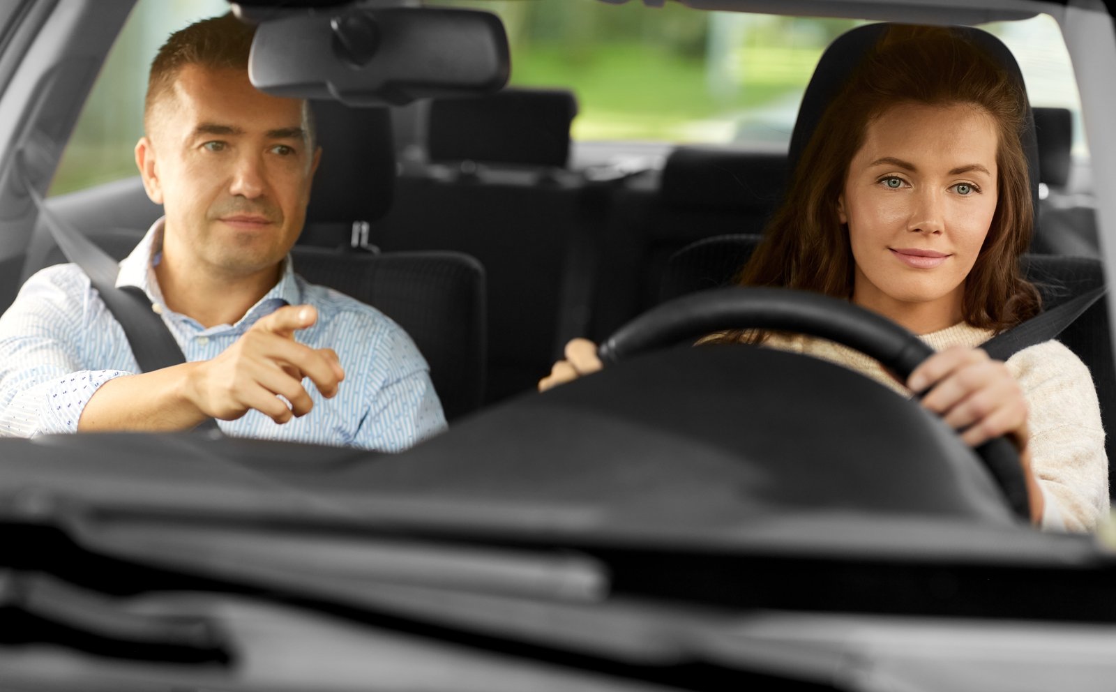 husband giving parking directions